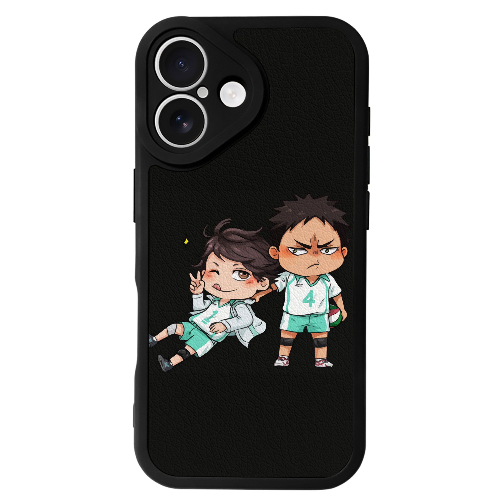 （画像用） ハイキュー!! Haikyu!! 【iPhone 16シリーズ対応】シリコンスマホケース（レザー調） 材質：シリコン